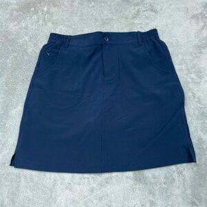 Tilley Womens Navy Blue Skort Medium With Elastic Waistband d0568